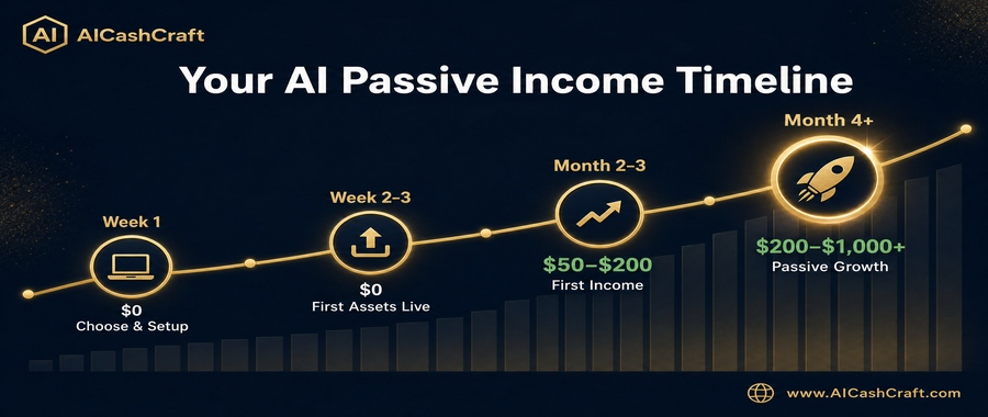 AI passive income week by week action plan beginner roadmap