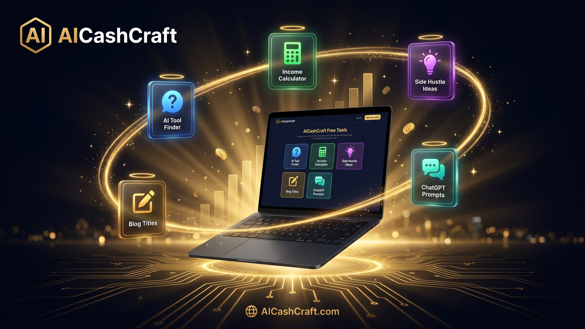 free AI tools dashboard for beginners by AICashCraft