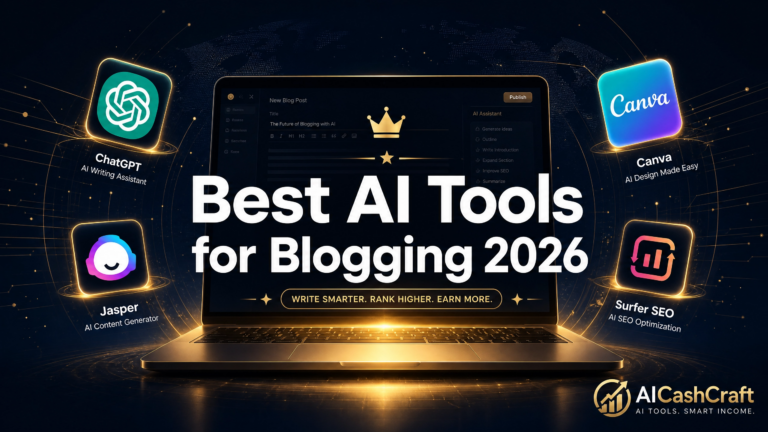 Best AI tools for blogging 2026 — AICashCraft