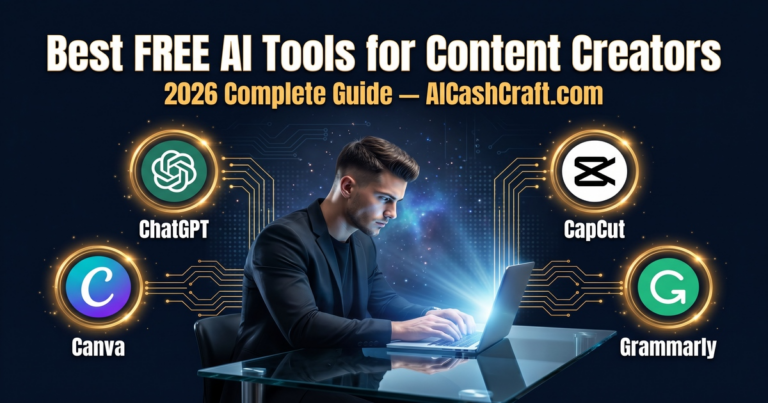 Best free AI tools for content creators in 2026 — AICashCraft complete guide