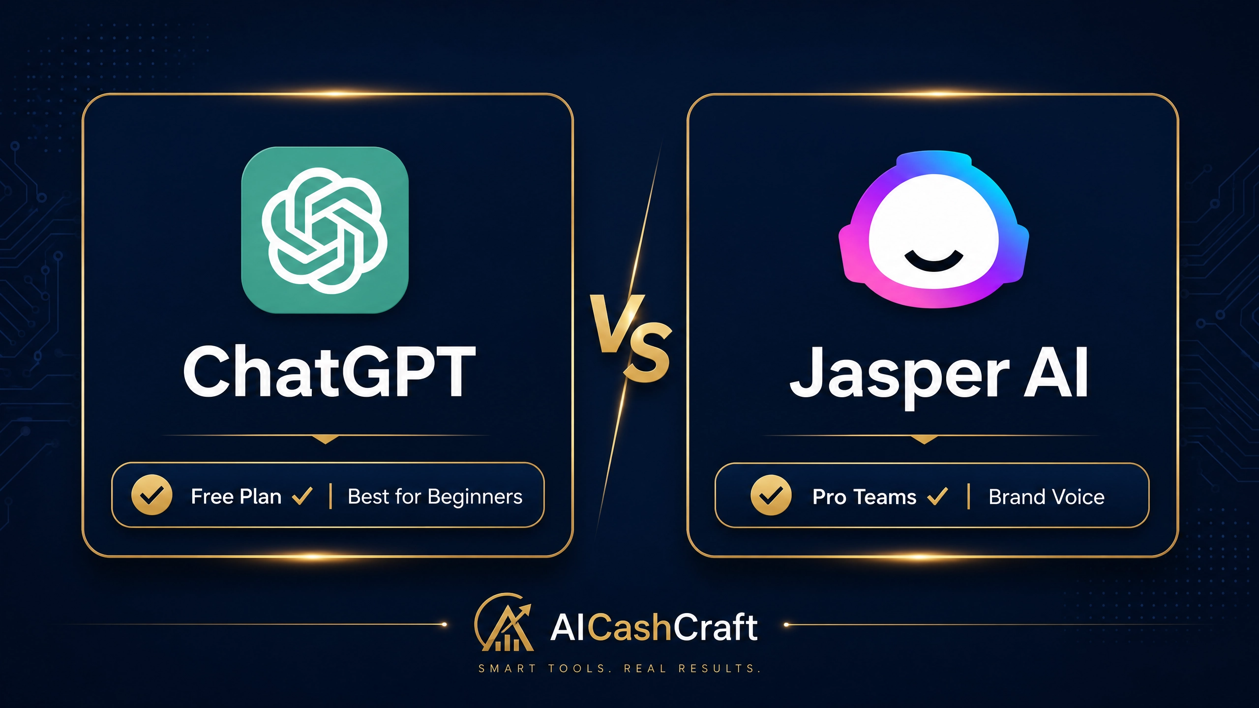 ChatGPT vs Jasper AI for blogging in 2026 — comparison
