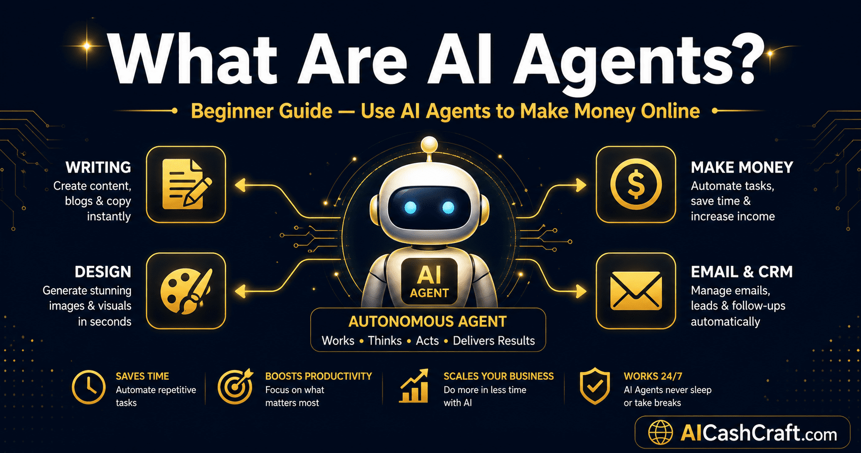 What Are AI Agents? — Easy Beginner Guide + 5 Proven Ways to Make Money With Them