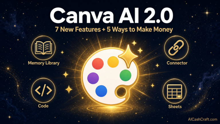 Canva AI 2.0 new features beginners make money guide AICashCraft