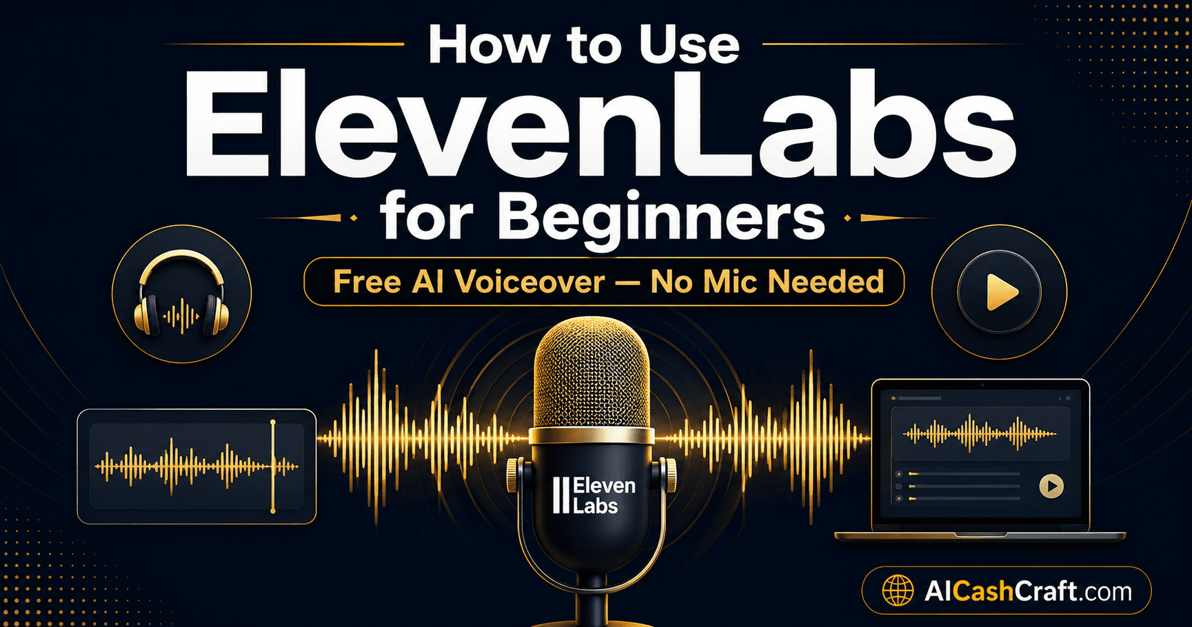 how to use ElevenLabs for beginners free AI voiceover guide AICashCraft