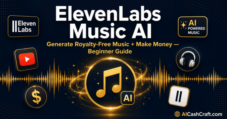 ElevenLabs Music AI beginner guide make money free AICashCraft