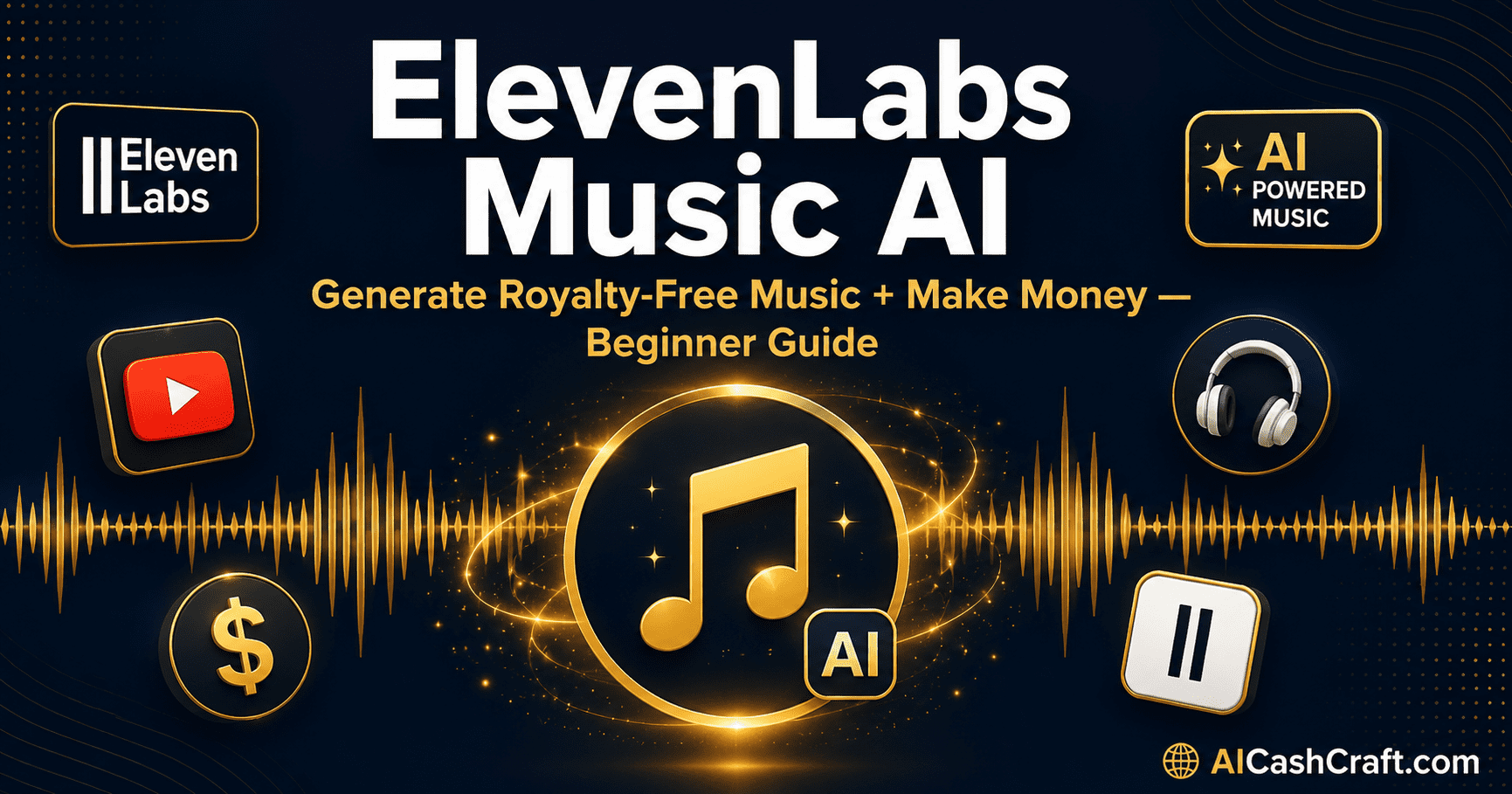 ElevenLabs Music AI beginner guide make money free AICashCraft