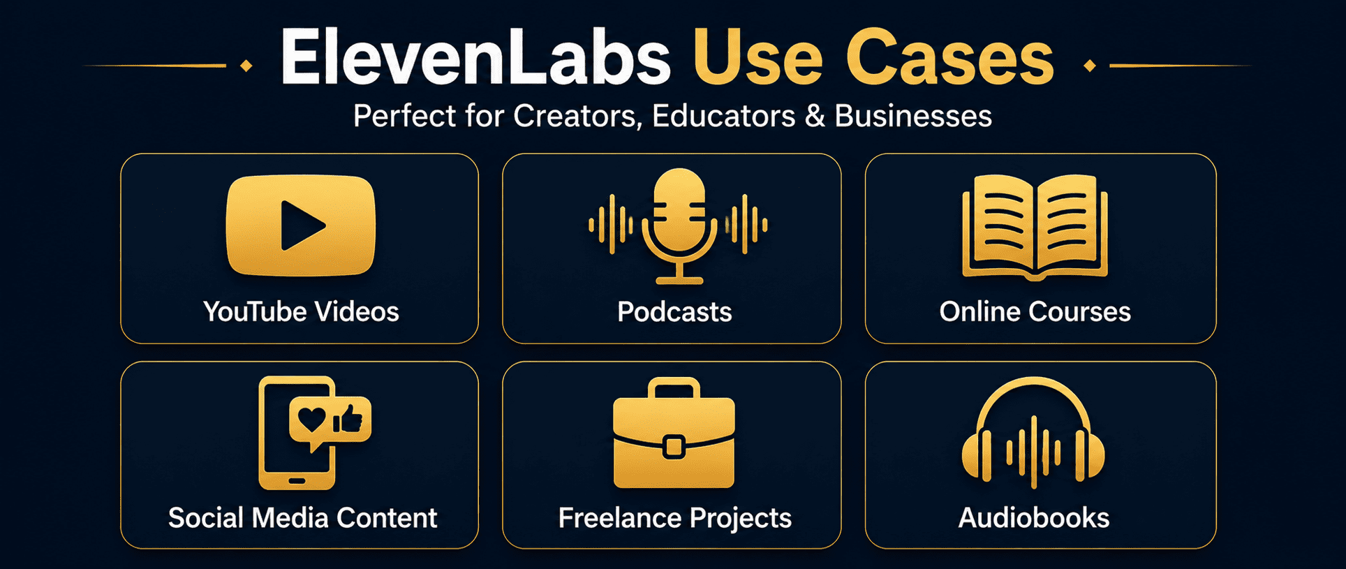 ElevenLabs AI voiceover use cases YouTube podcast course freelance beginners