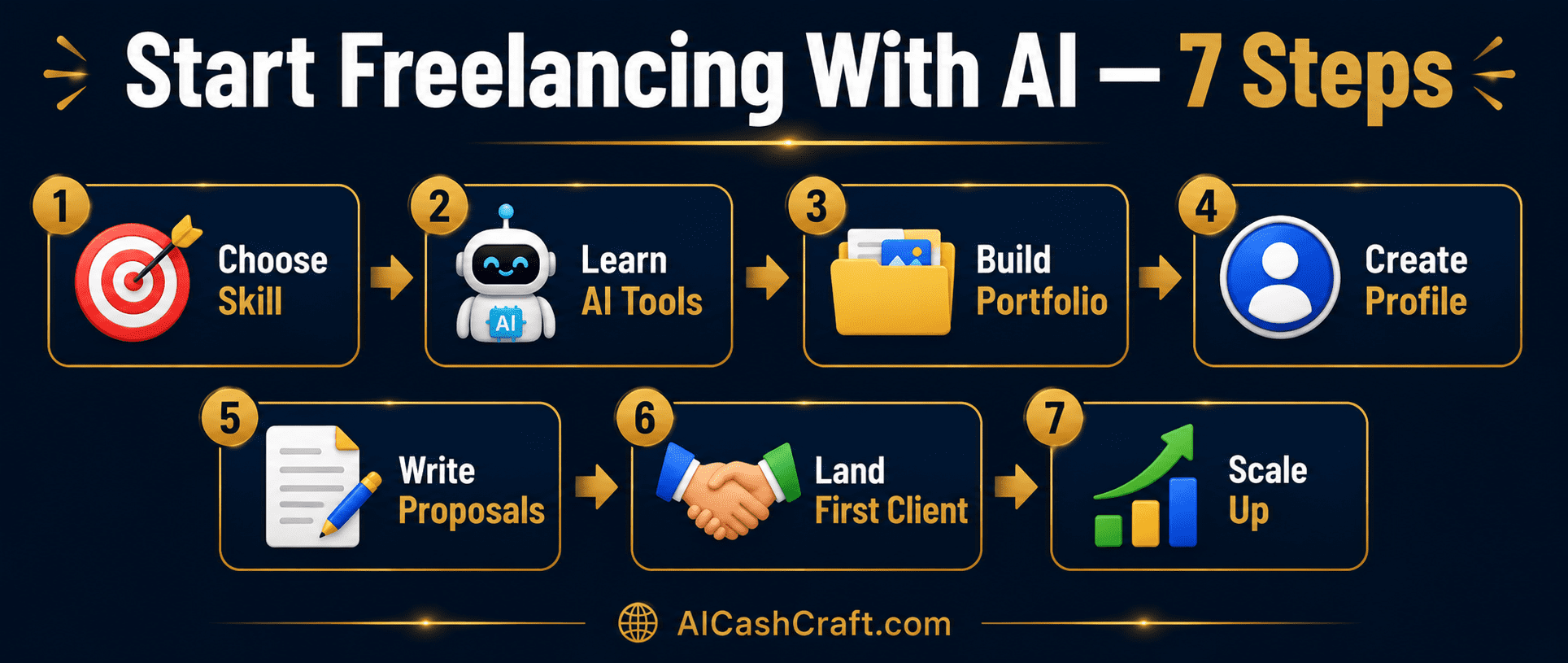 how to start freelancing with AI 7 steps beginners workflow