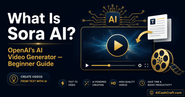 what is Sora AI OpenAI video generator beginner guide AICashCraft
