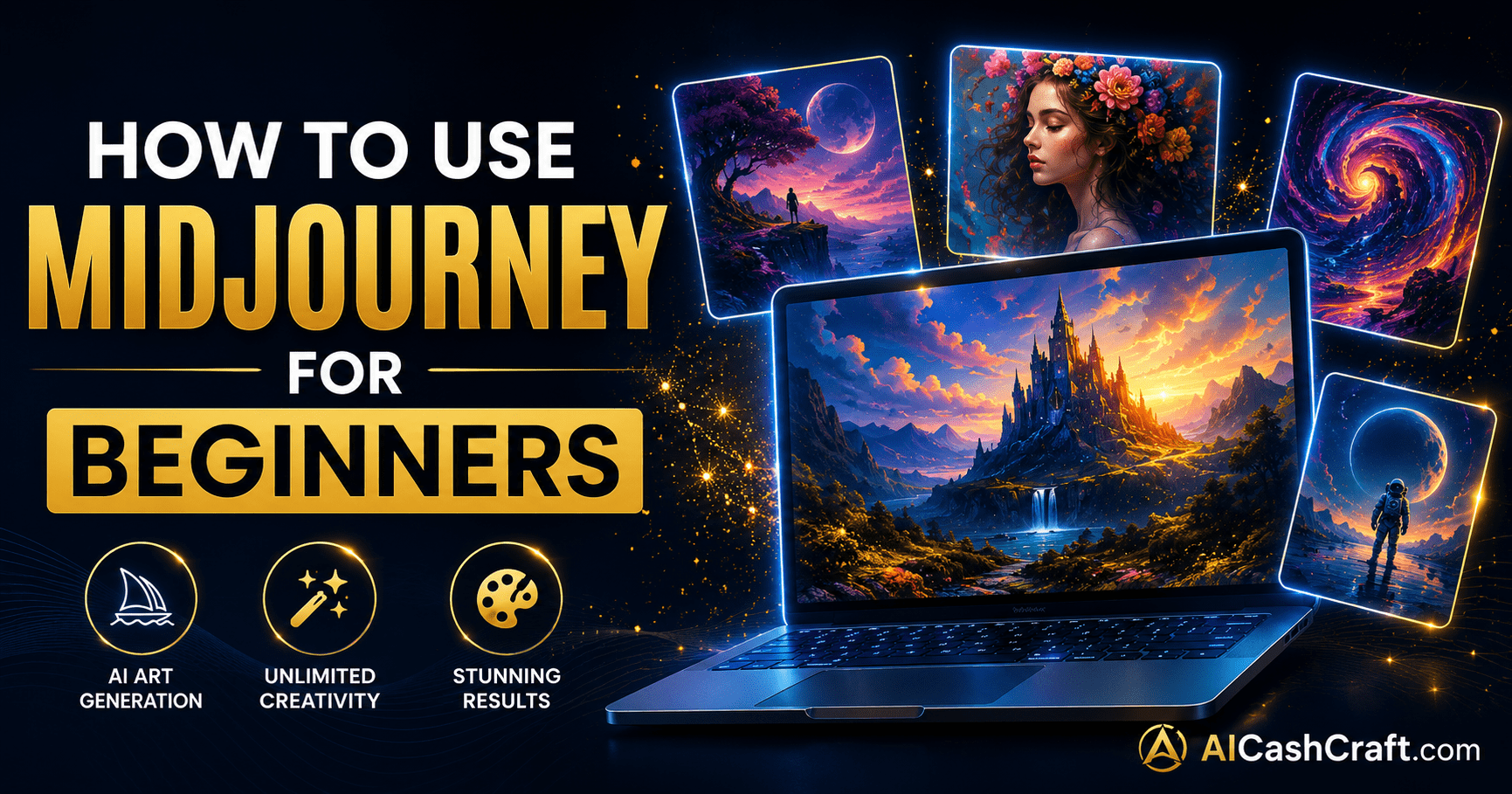 how to use Midjourney for beginners free guide AI image generator AICashCraft