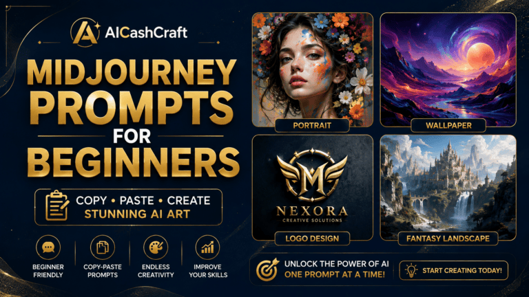 Midjourney prompts for beginners copy-paste guide AICashCraft